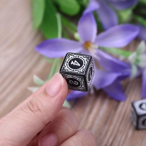 10Pcs D6 Polyhedral Dice Square Edged Numbers 6 Sided Dices Beads Table Board Game for Bar Club Party Dropship