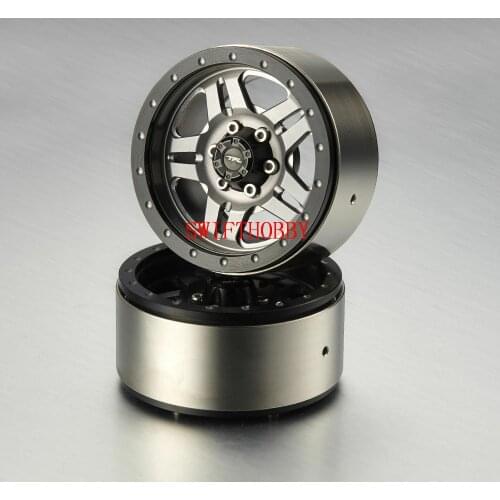 2pcs 1.9 Inch CNC Beadlock 5-Spoked Heavy Duty Wheels for Axial SCX10