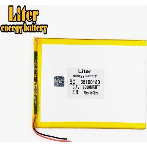 35100150 3.7V 6000MAH (polymer lithium ion battery) Li-ion battery for tablet pc 7 inch 8 inch 9inch 35100150