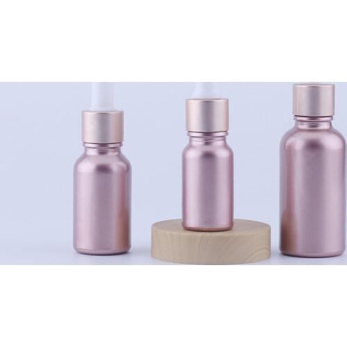 10pcs 10ml 15ml 30ml Pink Glass Dropper Bottle Empty Cosmetic Packaging Container Vials Essential Oil Bottles