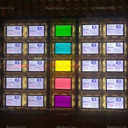 A4 Landscape One Side Acrylic Frame LED Illuminate Light Panel Real Estate Agent LED Window Display System Light Pocket for Shop
