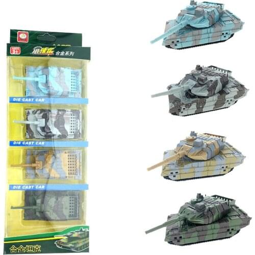 Alloy Return Tank Vehicle Non-remote Control Vehicle Toy Childrens Mini-Missile Military Tank Model Boy Toy Car Suit Kid Gift
