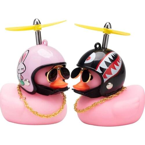 Car Goods Gift Broken Wind Helmet Small Pink Duck Car Decoration Accessories Wind-breaking Wave-breaking Duck Cycling Decor