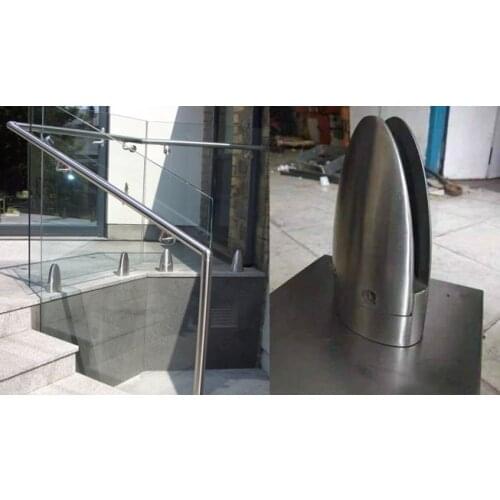 Freeshipping 316L Satin finished Square Glass Clamp Flat Surface Staircase Parts