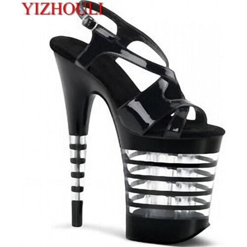 20cm Hand Made fashion High Heel Shoes sexy clubbing snow Exotic Dancer shoes 8 inch rome high heel summer sandals