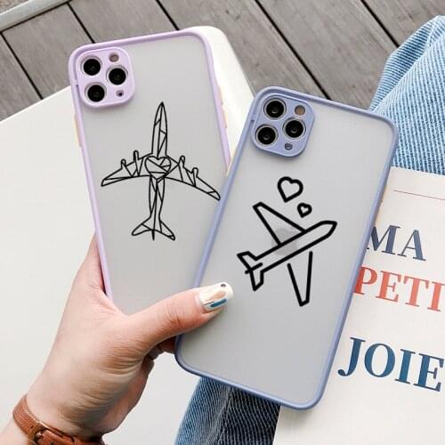 Luxury Popular Planes Map Designs Phone Case for IPhone 12 mini 11 Pro Max X Xs Max XR 8 7 6s Plus Hard Matte Case Cover Fundas