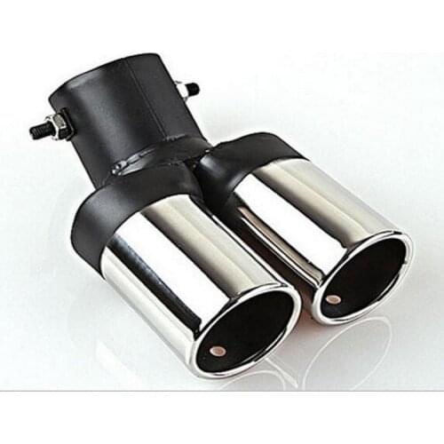 For Chevrolet Cruze Ford Focus Carnival One out two double exhaust pipe muffler tail throat Exhaust rear tail muffler tip tube