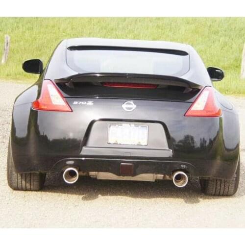 For Nissan 370z Z34 FRP Fiber Glass AM Style Rear Wing With Brake Light Fiberglass Type Amuse Trunk Spoiler