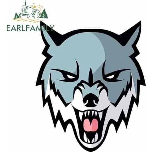 EARLFAMILY 13cm x 11cm For Ferocious Wolf Dog Personality Creative Stickers Vinyl Car Sticker Body For Car Graffiti Stickers