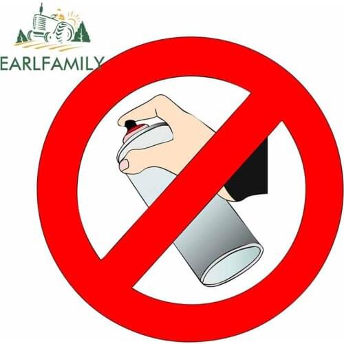 EARLFAMILY 13cm x 13cm Do Not Write on The Walls Car Sticker Window Bumper Wall Tourist Attraction Warning Decal