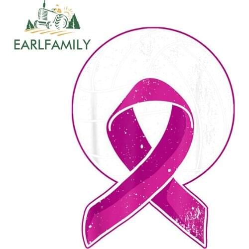 EARLFAMILY 13cm x 9.8cm For Pink Ribbon Breast Cancer Car Bumper Decal Windows Car Accessories Stickers Waterproof Decoration