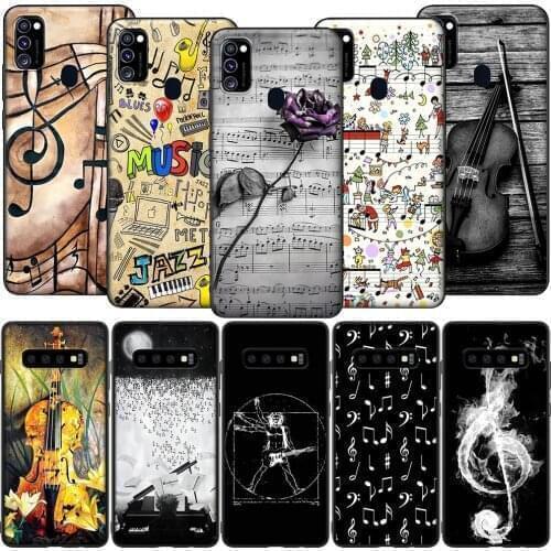 GX148 Musical Notes Violin Classical Music Case for Samsung Note 8 9 10 20 Ultra J2 J5 J4 J6 Plus J7 Prime J730 Pro Core J8 Lite