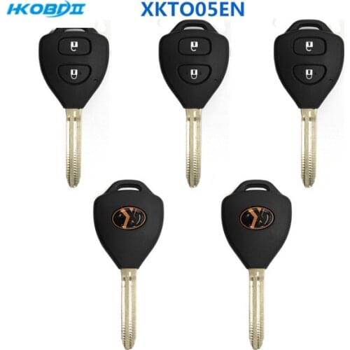 HKOBDII Xhorse VVDI Wire XK XKTO05EN 2 Buttons Universal VVDI2 Car Key Remote for Xhorse VVDI Key Tool