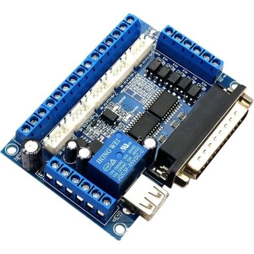 JFBL Hot Driver Board MACH3 Engraving Machine 5 Axis CNC Breakout Board with Optical Coupler for Stepper Motor Drive Controller