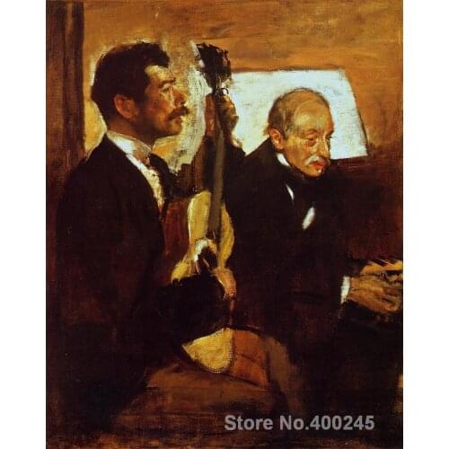 Degas Father Listening to Lorenzo Pagans Edgar Degas painting for room decoration High quality