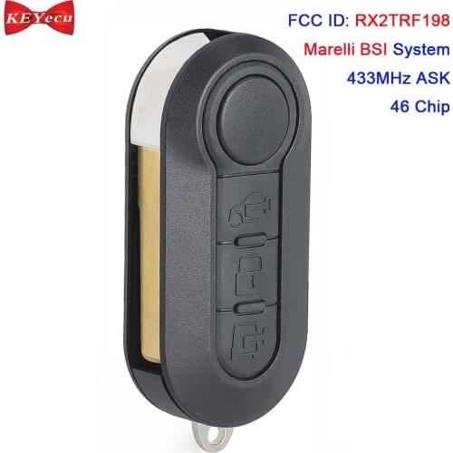 KEYECU for RAM ProMaster 1500 2500 3500 for Fiat 500L MPV Ducato for Citroen for Peugeot Remote Fob RX2TRF198 Marelli BSI 433MHz