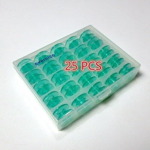 Box Of 25 Clear Green Bobbin 4123078 For Pfaff Performance 5.2 White 5811