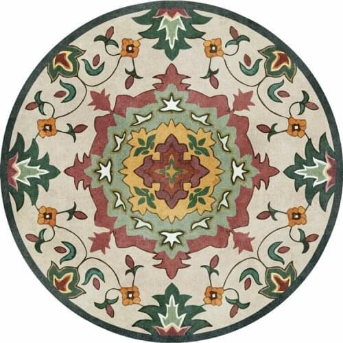 Nordic Ethnic Style Bohemian round Carpet Living Room Coffee Table Carpet Bedroom Bedside Blanket Hanging Basket Turn Floor Mat