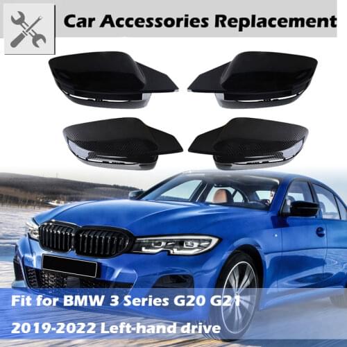 Rearview Side Mirror Cap Wing Mirror Cover Fit For BMW 3 Series LHD G20 G21 G28 2019-2022 320d 330e 330i 340i Car Accessories