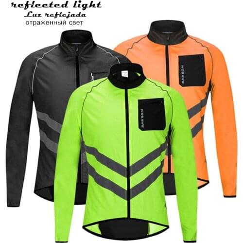 Lightweight Waterproof Cycling Jersey V reflective strip Men Bicycle MTB clothes Unisex Safe at night Road bike race motorcycle