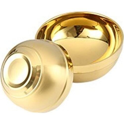 11/14cm 304 Stainless Steel Bowl Gold ChildrenThick Double-layer Heat-prevention Bowl Ramen Ice Cream Fruit Soup Noodle Bowl