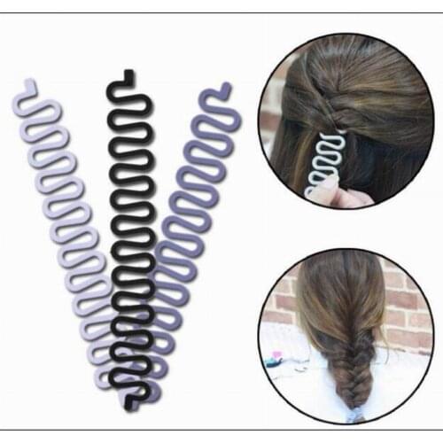 Fashion DIY french hair braiding tool lace up hair braider for personal modelling props as women dish hair styling tool