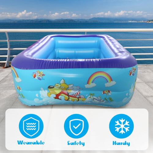 Family Inflatable PVC Swimming Pool Summer Outdoor Backyard Water Play Fun Center for Kids Children Home Fish Large Pools