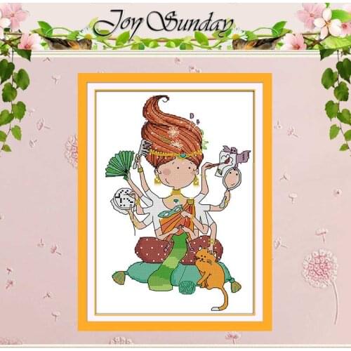 The hundred changes girl Counted Cross Stitch 11CT 14CT Cross Stitch Set Wholesale Cross-stitch Kit Embroidery Needlework