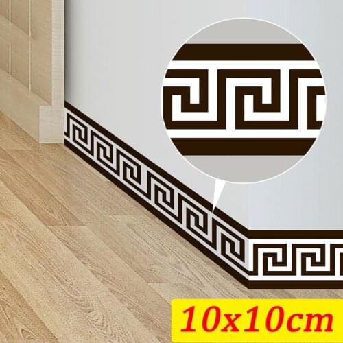 10pcs 10 x 10cm DIY Waist Line 3D Mirror Sticker Modern Acrylic Wall Decor Decoration Wall Stickers for Kids Rooms Living Room