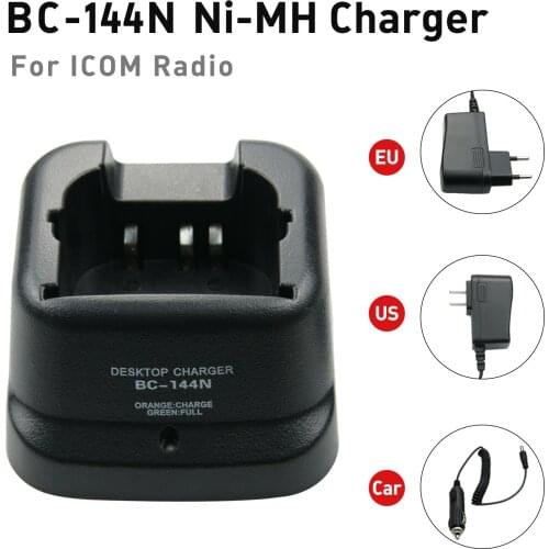 BC-144N Desktop Rapid Charger for Icom BP-209N BP-210N IC-A6 IC-A24 IC-F4GT IC-F30GT IC-F11