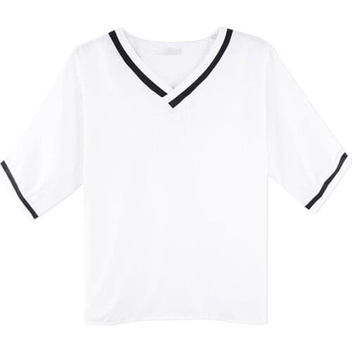 Neatie kiddie Summer Casual Stripe Black Patchwork Plus Size T-shirt Women Tops Large Clothes Half Sleeve Summer Chiffon T shirt