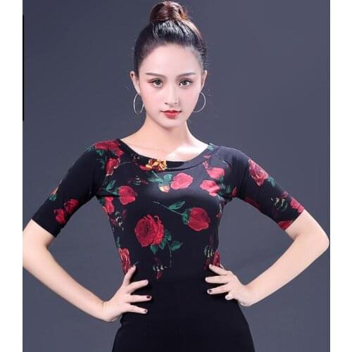 2019 new Sexy Dance Clothes Women Latin Salsa Rumba Chacha Dance jacket Performance Practice Costume YR1107