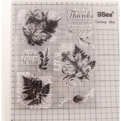Clear Stamps Leaves Tree Leaf Pattern Transparent Silicone Seals for DIY Scrapbooking Christmas Card Making