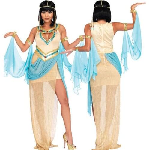 Sexy Ancient Egypt Egyptian Empress Cleopatra Queen cosplay Costumes Halloween Greek goddess warrior Cosplay Clothing for Women