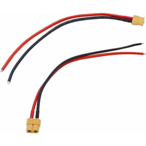 1pcs XT60 Battery Connector Male and Female Connector Plug with Silicon 14 AWG Wire 14#100mm RC parts 20% off