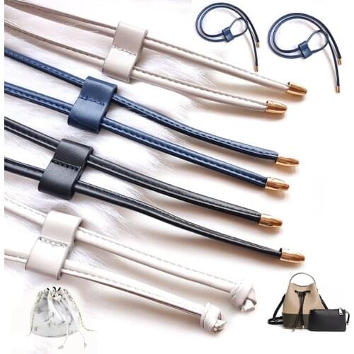 Fashion New Women Detachable PU Leather Bag Strap Ladies Bucket Bags Drawstring Bunches Backpack Beam Pocket bag Accessories