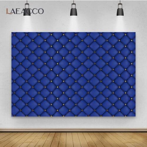 Vinyl Backgrounds For Photography Blue Diamond Headboard Surface Of Sofa Bed Seamless Pattern Photo Backdrop For Photo Studio