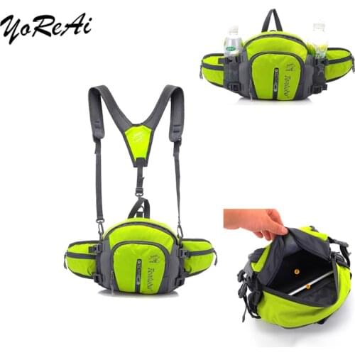 YoReAi Waterproof Sports Bag Men Women Climbing Hiking Cycling Running Bottle Holder Shoulder Cross Handbag Waist Bag