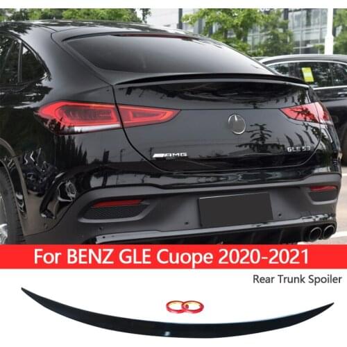 Rear Trunk Spoiler For Mercedes Benz GLE Coupe 2020 2021 GLE350 450 Real Carbon Fiber Material Dedicated Tail Modified Lip wing