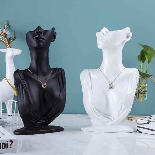 Resin Women Mannequin Dummy Head Display For Necklace Jewelry Accessories