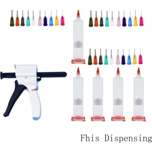 Manually Single Liquid Glue Gun 30cc Common 1pcs and 30cc Cones 5 Sets and Dispensing Tips
