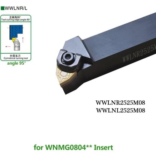 1pc WWLNR2525M08 WWLNL2525M08 25mm External Turning Tool Holder for WNMG Carbide Inserts WWLNR Lathe Bar CNC Cutting Tools