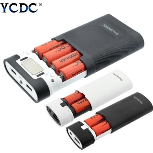 2/4 Slots 18650 Battery Holder Diy Power Bank Shell Usb Charging Charger Box Case + Usb Cable With 2/4pcs 3000mah Batteries