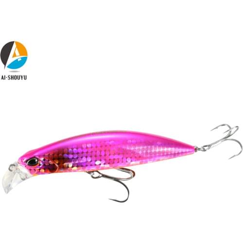 AI-SHOUYU 1PCS Heavy Sinking Minnow Fishing Lure 30g/9.5cm 3D High Simulation Eyes Aritificial Wobblers Hard Bait Plastic Baits