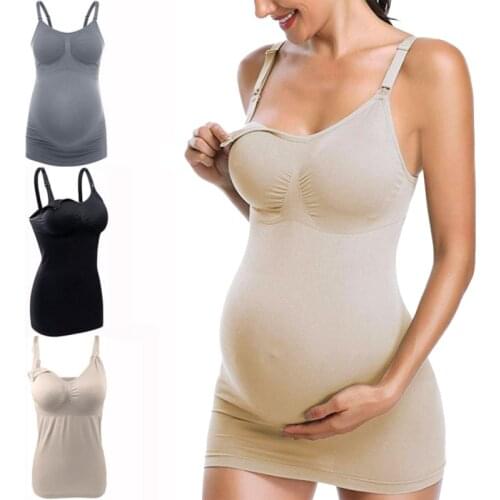 Breastfeeding Tank top Breastfeeding Vest High Elastic Upper Button Buckle Maternal Nursing Bra Underwear pregnancy clothes