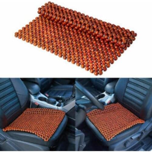 Wooden Bead Seat Cushion Sofa Office Chair Mat Car Seat Cover Chair Seat Pad Interior Details Car Goods Accessories