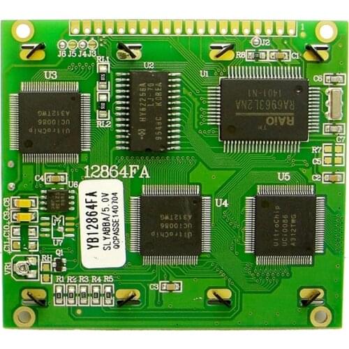 12864FA 128X64 Graphic LCD Module T6963C or RA6963 EQV Controller Yellow Green Compatible With WG12864D LM12864T AG12864D