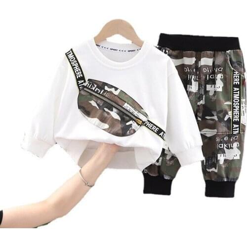 New Spring Autumn Fashion Baby Boys Girls Clothes Suit Children T-Shirt Pants 2Pcs/Sets Toddler Sports Clothing Kids Tracksuits