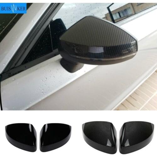 Black Side Mirror Cap Covers for Audi A3 S3 8V RS3 2013 2014 2015 2016 2018 2017 2019 Replace (Glossy Pearl Black)