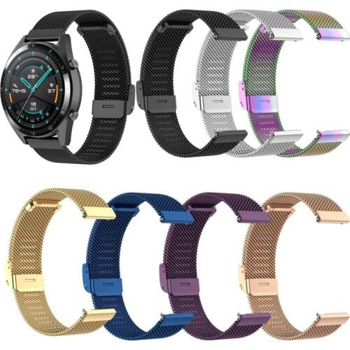 Milanese Watchband for Huawei watch GT2 46mm/GT2e/GT/Honor Magic Quick Release Band Mesh Stainless Steel Strap Wristband